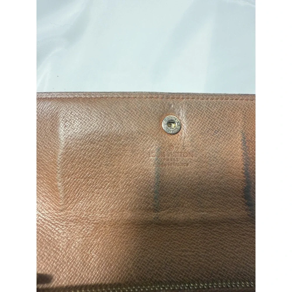 Louis Vuitton M61734 Monogram Canvas Long Wallet in‎ Brown